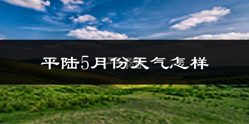 平陆5月份天气如何?很热吗?