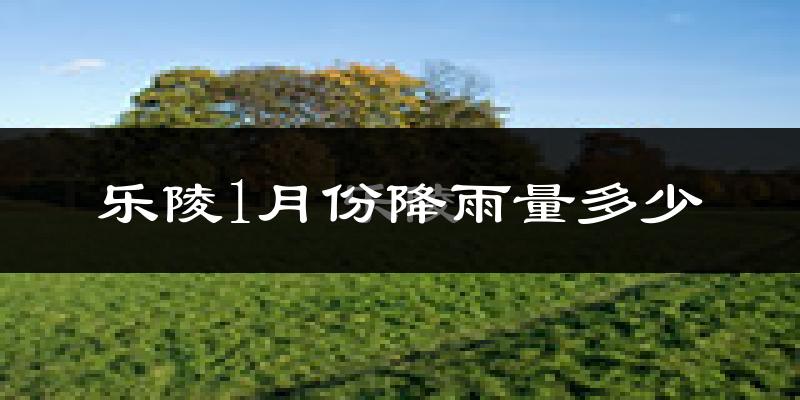 乐陵1月份降雨量多少?乐陵一月下雨多吗?