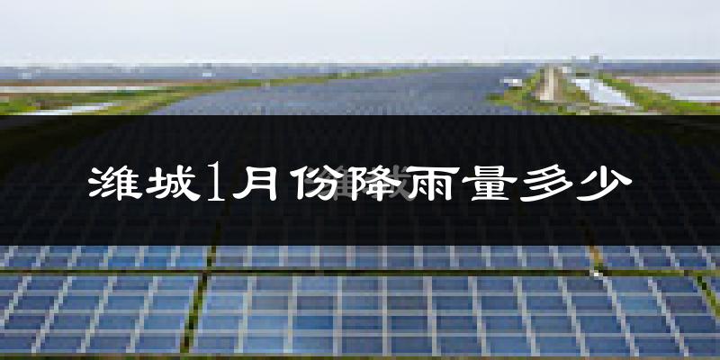 潍城1月份降雨量多少?潍城一月下雨多吗?