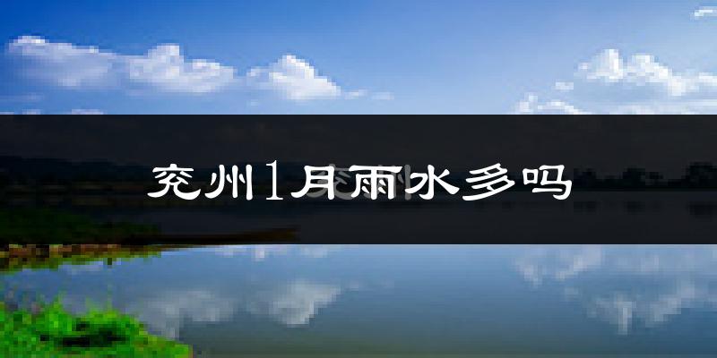 兖州1月雨水多吗?