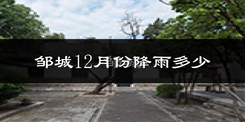 邹城12月份降雨多少?