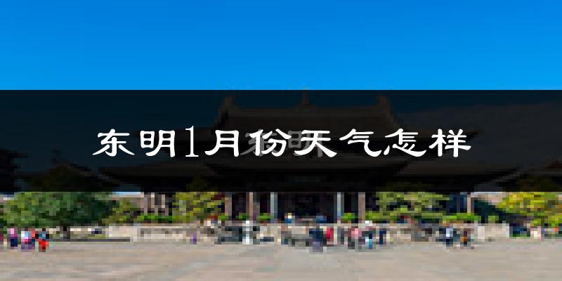 东明县1月份天气如何?很冷吗?