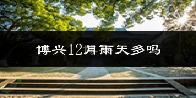 博兴12月雨天多吗?