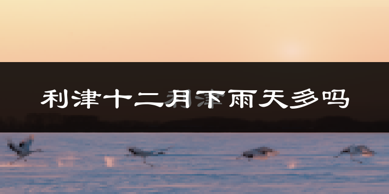 利津十二月下雨天多吗?利津12月份降雨量多少?