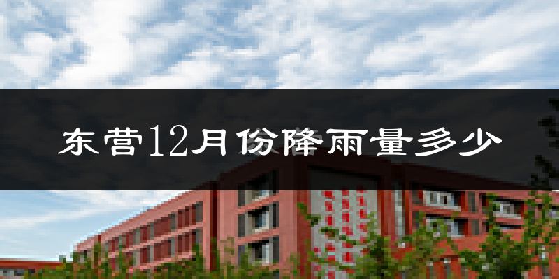 东营12月份降雨量多少?东营十二月下雨多吗?