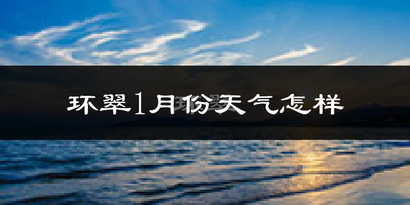 环翠1月份天气怎样?环翠一月冷不冷?