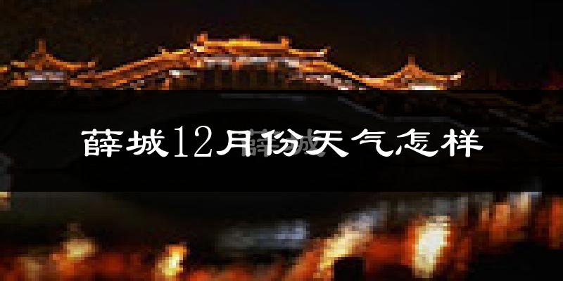 薛城12月份天气怎样?薛城十二月冷吗?
