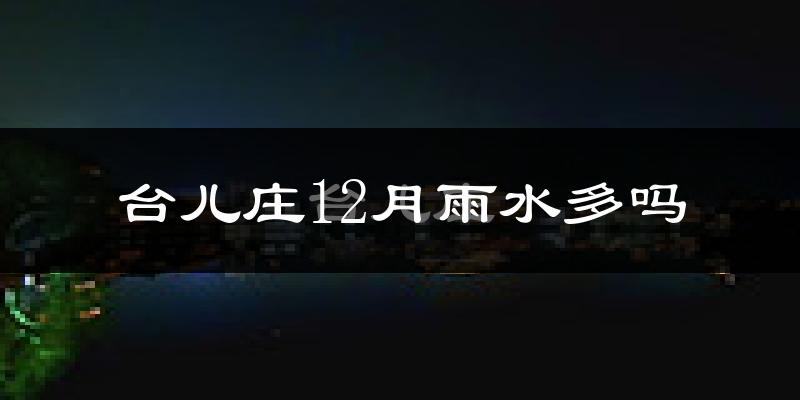 台儿庄12月雨水多吗?