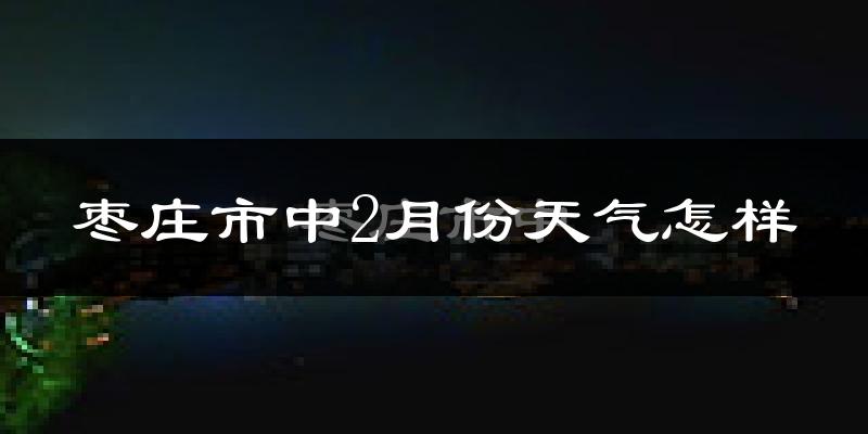 枣庄市中2月份天气怎样?枣庄市中二月冷吗?