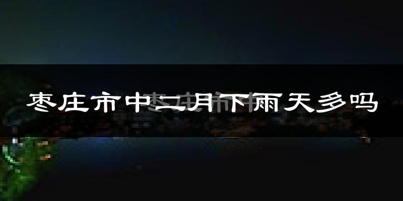 枣庄市中二月下雨天多吗?枣庄市中2月份降雨量多少?
