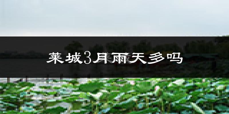 莱城3月雨天多吗?