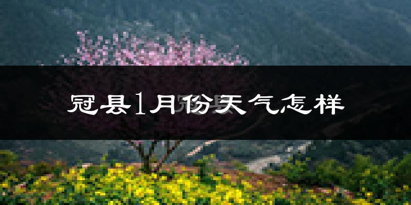 冠县1月份天气如何?很冷吗?