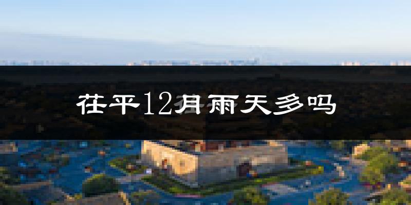 茌平12月雨天多吗?