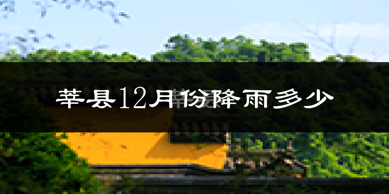 莘县12月份降雨多少?