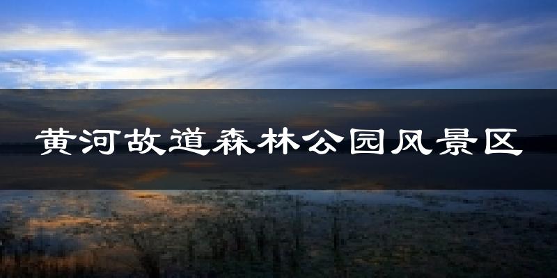 黄河故道森林公园风景区气温
