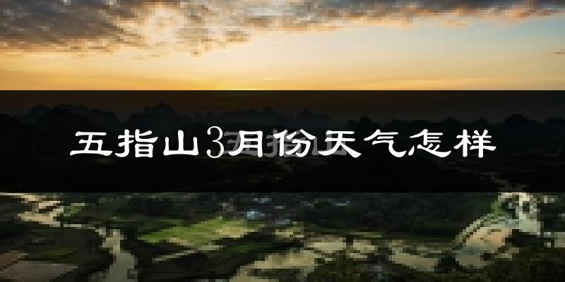 五指山市3月份天气如何?很热吗?